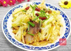 干锅腊肉花菜的做法图解7