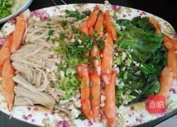 白灼金针菇生菜的做法图解5