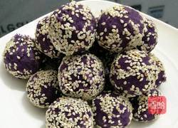 紫薯丸子的做法图解3
