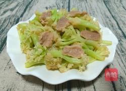 菜花炒肉的做法图解7