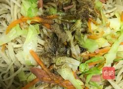 鸡蛋火腿炒饼的做法图解4