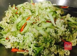 素炒花菜的做法图解4