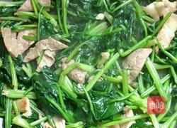 五花肉猪肝炒菠菜的做法图解11