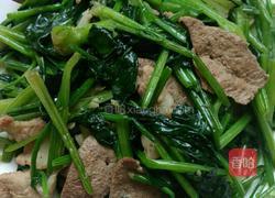 五花肉猪肝炒菠菜的做法图解12