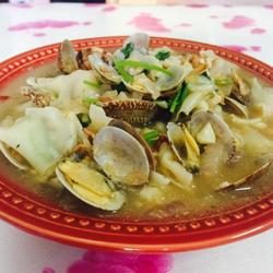 饺子皮做的蛤蜊面的做法[图]