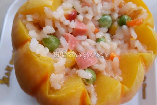 小太阳瓜焗六彩米饭