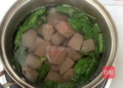 珍珠花菜猪血汤的做法图解4