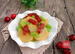 尖椒土豆片炒腊肠的做法图解7