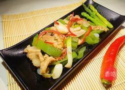 青椒芦笋炒五花的做法图解12