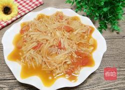 西红柿炒金针菇的做法图解1