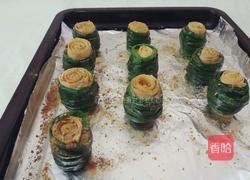 烤韭菜豆皮卷的做法图解8