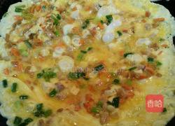 五彩菜脯煎蛋的做法图解6