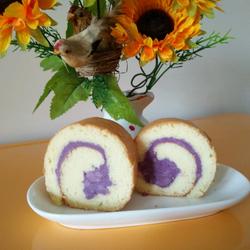 香芋紫薯蛋糕卷的做法[图]