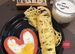 鸟巢鸡蛋饼 火腿煎蛋的做法图解12