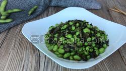 雪菜炒毛豆的做法图解13