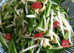绿豆芽炒韭菜的做法图解9
