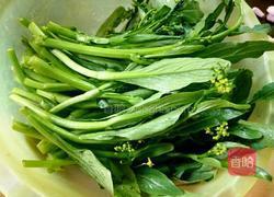 素炒菜心的做法图解1