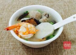 香菇鲜虾排骨年糕汤的做法图解10