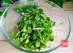 芹菜叶香菇饼的做法图解4