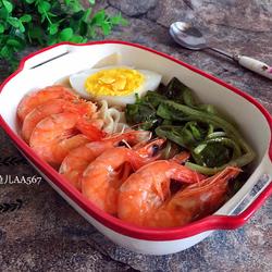 鸡汤大虾面的做法[图]