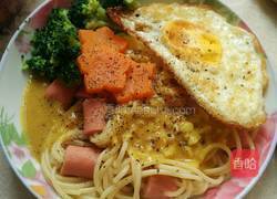 咖喱芝士穿肠意面的做法图解4