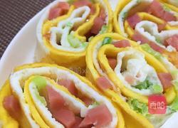 双色火腿蛋卷的做法图解1