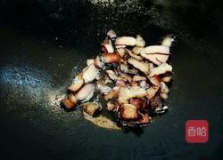 蒜苗子姜炒腊肉的做法图解5