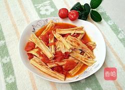 番茄炒腐竹的做法图解9