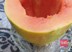 牛奶木瓜布丁的做法图解3