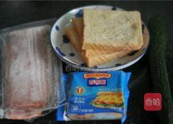 培根芝士土司卷的做法图解1