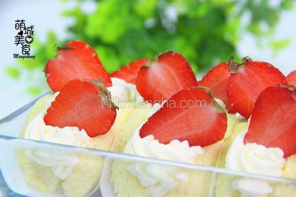 风靡韩国的草莓蛋糕卷