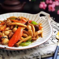 彩椒炒双菇的做法[图]