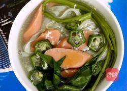 秋葵青菜鸡蛋面的做法图解5