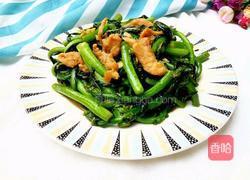 菜心炒瘦肉的做法图解8