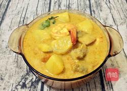 奶香咖喱排骨虾的做法图解13