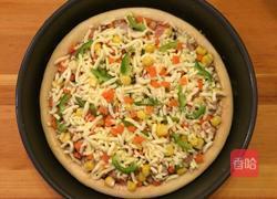 培根口蘑田园披萨的做法图解18