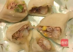 猪肉、青虾、玉米粒、香葱馅饺子的做法图解6