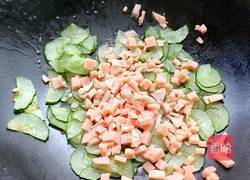 青瓜火腿粒的做法图解6