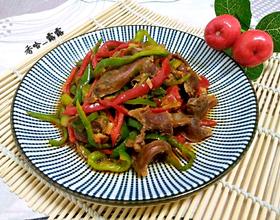 彩椒爆鸭胗[图]