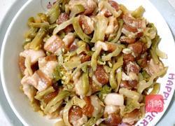 五花肉蒸榨菜的做法图解3