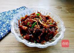 肉丝炒玫瑰大头菜的做法图解6