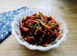 肉丝炒玫瑰大头菜