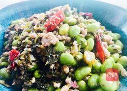 雪菜毛豆炒肉沫的做法图解13