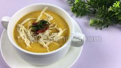 南瓜鸡丝羹的做法图解16