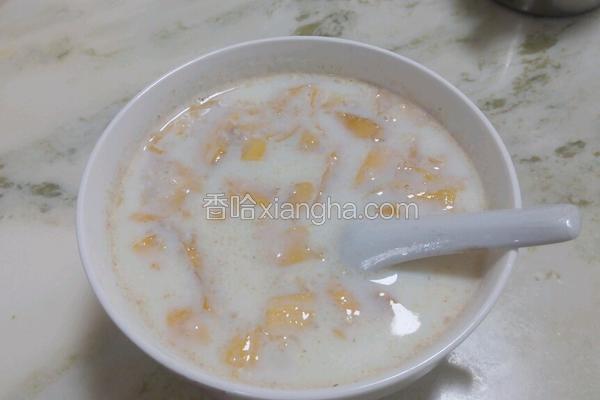 芒果燕麦牛奶粥