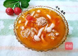 海鲜菇西红柿肉丸汤的做法图解14