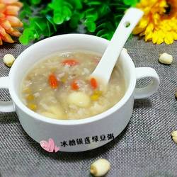 冰糖银莲绿豆粥的做法[图]
