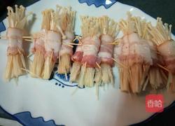 培根金针菇卷的做法图解5