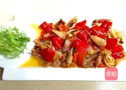 红椒爆鱿鱼的做法图解7