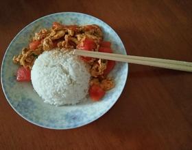 番茄炒蛋盖浇饭[图]